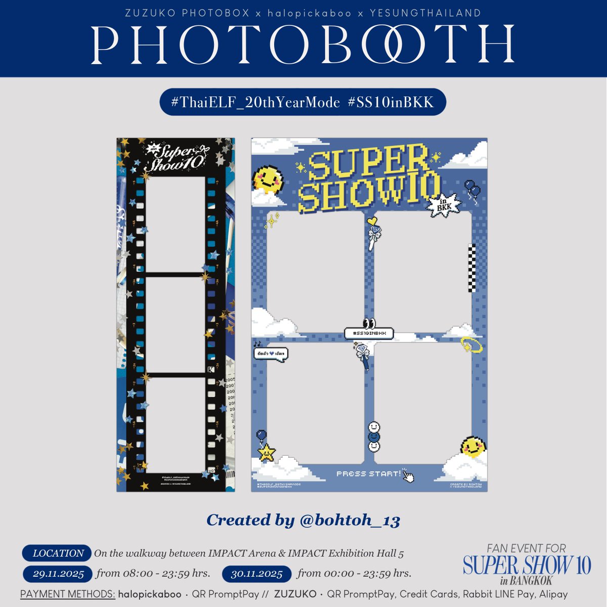 yesungthailand's tweet photo. ✨[Preview] Photo frames by Thai E.L.F.✨

@bohtoh_13 
@missjiang_art 
@RoseyRst28 
@iiTangKimlee 

————

📸 #ThaiELF_20thYearMode
🗓️ 29-30 November 2025
⏰ 8:00-24:00 hrs

————
#SS10inBKK #SUPERSHOW10inBKK https://t.co/eVBP6sDc33