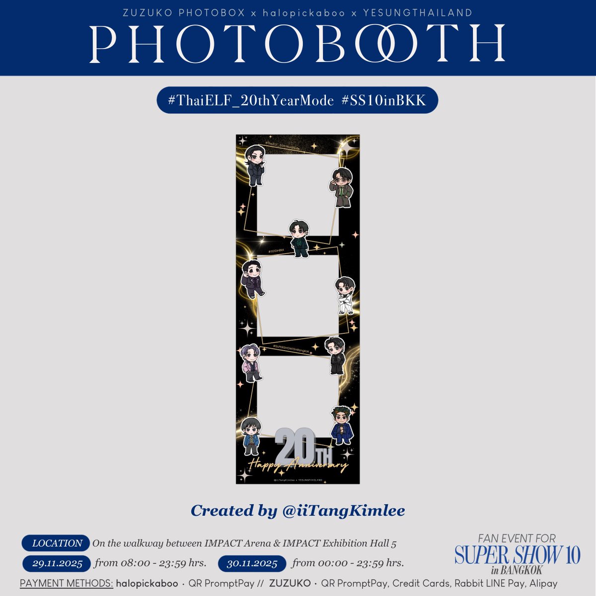 yesungthailand's tweet photo. ✨[Preview] Photo frames by Thai E.L.F.✨

@bohtoh_13 
@missjiang_art 
@RoseyRst28 
@iiTangKimlee 

————

📸 #ThaiELF_20thYearMode
🗓️ 29-30 November 2025
⏰ 8:00-24:00 hrs

————
#SS10inBKK #SUPERSHOW10inBKK https://t.co/eVBP6sDc33