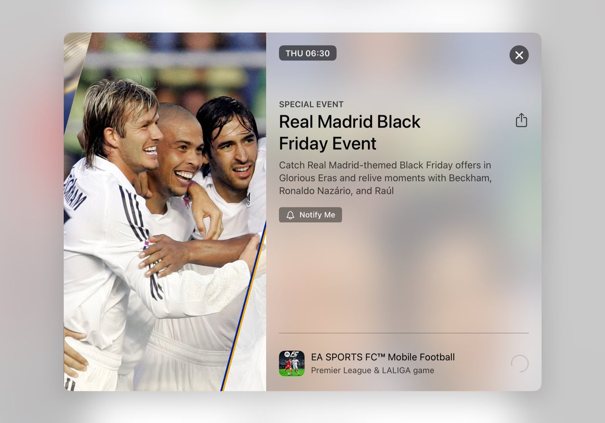 🚨UPDATE 🚨

Black Friday offers gonna include 

DAVID BECKHAM , R9 &amp; RAUL … ( prediction)

R9 might have a signature edition 🤔