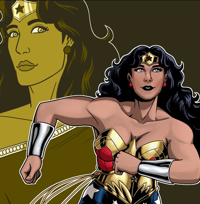 Been busy with work since I last posted. Still working on my #WonderWoman piece, but here's a little sneak peek of it.