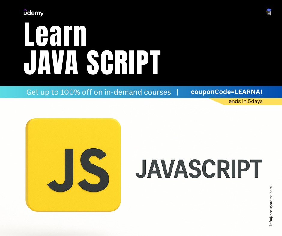 harisystems's tweet image. JavaScript Masterclass for Beginner to Expert: Bootcamp

udemy.com/course/javascr…

#javascript #script #ai #blackfriday #offer #udemy #free