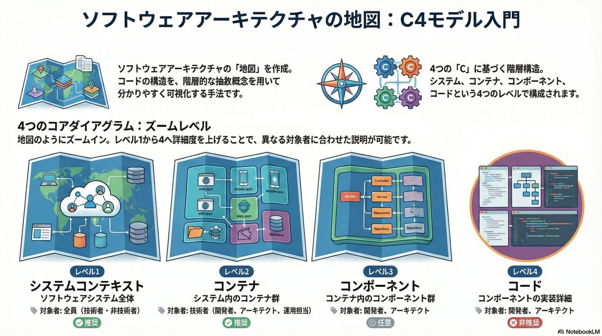 takero_engineer's tweet image. C4 Modelの概念
#C4Model #SDD #仕様駆動開発