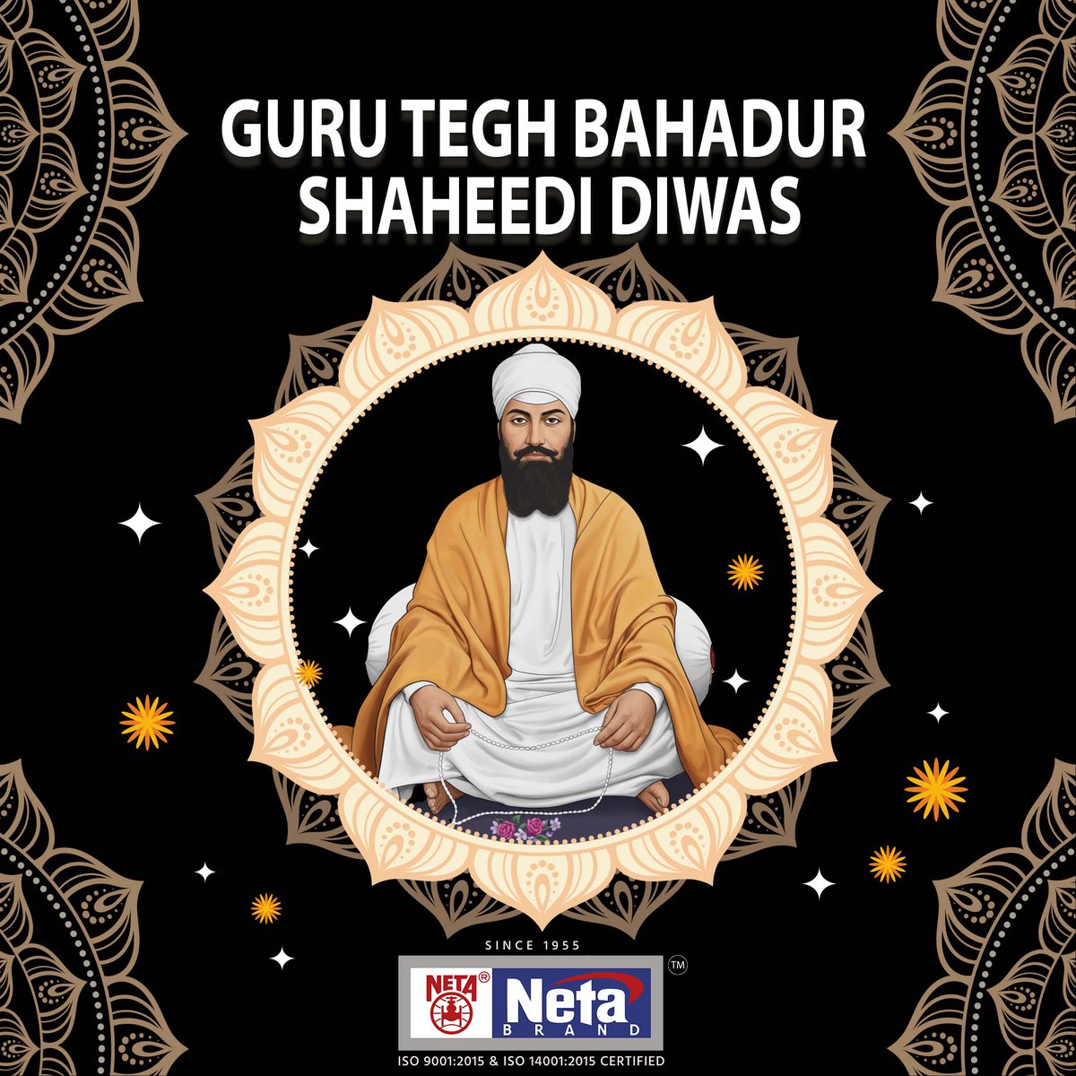 NetaMetalWorks's tweet photo. Remembering the supreme sacrifice of Sri Guru Tegh Bahadur Sahib Ji on his Shaheedi Diwas.
His courage, compassion, and stand for human dignity continue to inspire generations. https://t.co/wZe2HvP3Zm