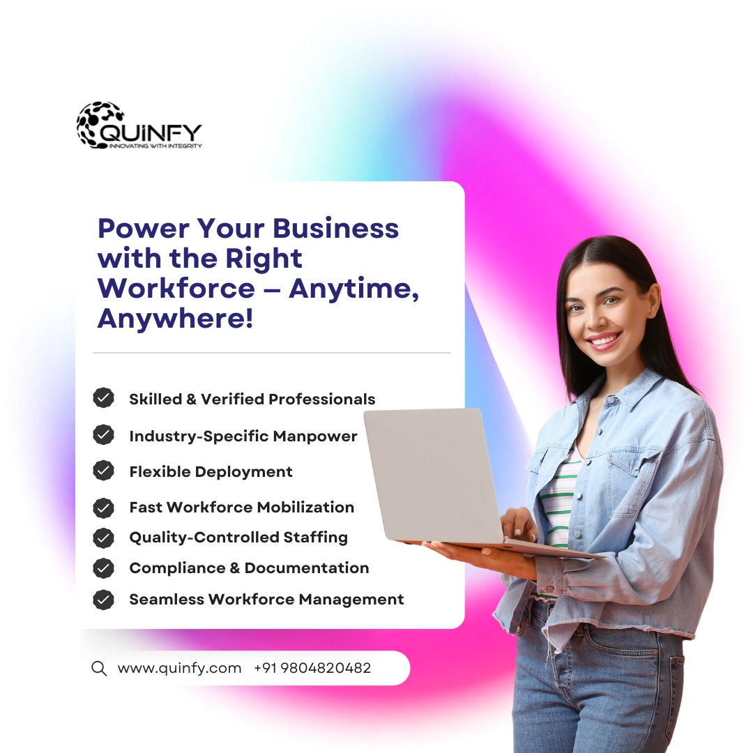 quinfy's tweet image. 𝗣𝗼𝘄𝗲𝗿 𝗬𝗼𝘂𝗿 𝗕𝘂𝘀𝗶𝗻𝗲𝘀𝘀 𝘄𝗶𝘁𝗵 𝘁𝗵𝗲 𝗥𝗶𝗴𝗵𝘁 𝗪𝗼𝗿𝗸𝗳𝗼𝗿𝗰𝗲 — 𝗔𝗻𝘆𝘁𝗶𝗺𝗲, 𝗔𝗻𝘆𝘄𝗵𝗲𝗿𝗲! Quinfy supports your business
#Quinfy #BackgroundCheck #DigiLocker #DigitalVerification #HiringMadeEasy #HRIndia #SmartHiring #DigitalCompliance #IndiaBusiness