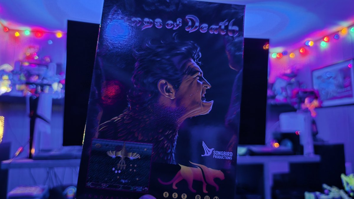 BasedNerdOnline's tweet photo. #WingsOfDeath #SONGBIRD #Atari #Jaguar enhanced #JagCD Combo and absolute winning combo. I Love organic shooters & so thrilled to have another piece of software I love to play on my Jaguar and Jag cd. Damn something about the cd music clicks with me. Highly recommend it! https://t.co/CoQO8WRQos