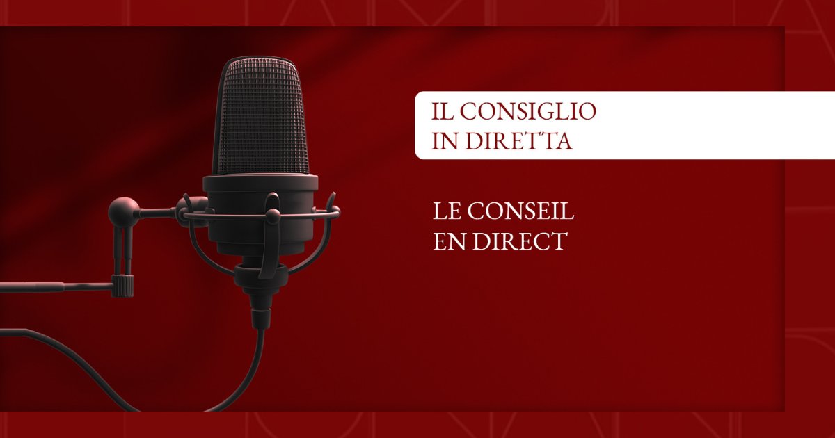 Alle 9:00 iniziano i lavori del #ConsiglioVdA.

È possibile seguire la diretta su:
Youtube: bit.ly/39SJuNs
Sito dell'Assemblea: bit.ly/3aAslap
App ConsiglioValle.tv