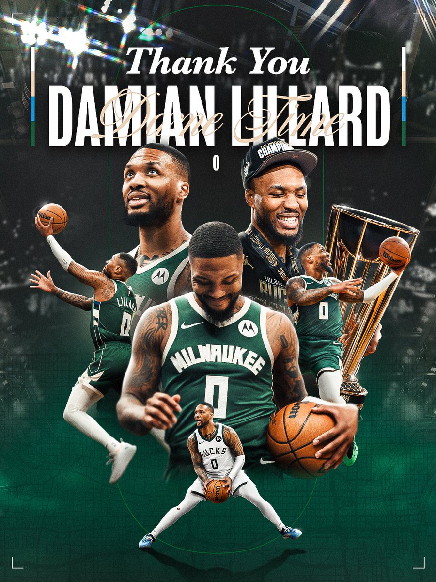 Two seasons of toughness, big buckets, and memorable moments in Milwaukee.
Thank you, Dame.