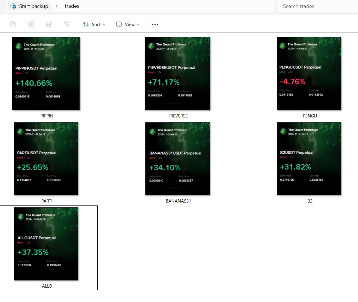 quant_professor's tweet image. I closed my $PIPPIN $PIEVERSE $ALLO $B2 $BANANAS31 $PARTI $PENGU positions. 
- only 2 hours.

I use @setupsai_app to find opportunities and @binance  to execute orders

SETUPS AI is an AI Platform that makes traders life easier, Free for limited time
Let's improve trading quality