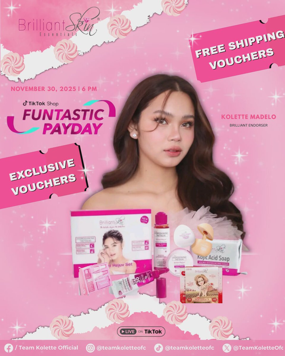 TeamKoletteOfc's tweet image. Hello MoonLettes and All Shippers!

Get ready for an exciting night with our one and only Kolette Madelo! 

📅 November 30, 2025
⏰ 6:00 PM
📍 TikTok Live – Brilliant Account

Let’s all come together, show our full support, and enjoy a fun and fantastic live session!

PLUS —…