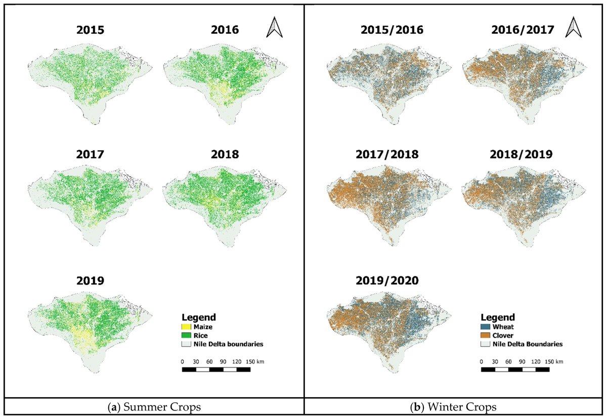 Satellite-Based Approach for Crop Type Mapping and Assessment of Irrigation Performance in the Nile Delta
mdpi.com/2673-4834/6/3/…
by Samar Saleh, Saher Ayyad, and Lars Ribbe
#Irrigation #RemoteSensing #CropMapping #NileDelta #WaterSustainability