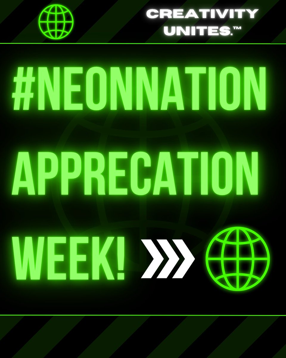 teamneoninc's tweet image. REMINDER: #NeonNation Appreciation Week 🌐

Team Neon is built with, and for, the members of our community - the one we call #NeonNation.

The creators.

The doers.

The ones who understand the mission. 

We&apos;re taking this week to celebrate YOU. ⭐

Stay tuned. 🌐