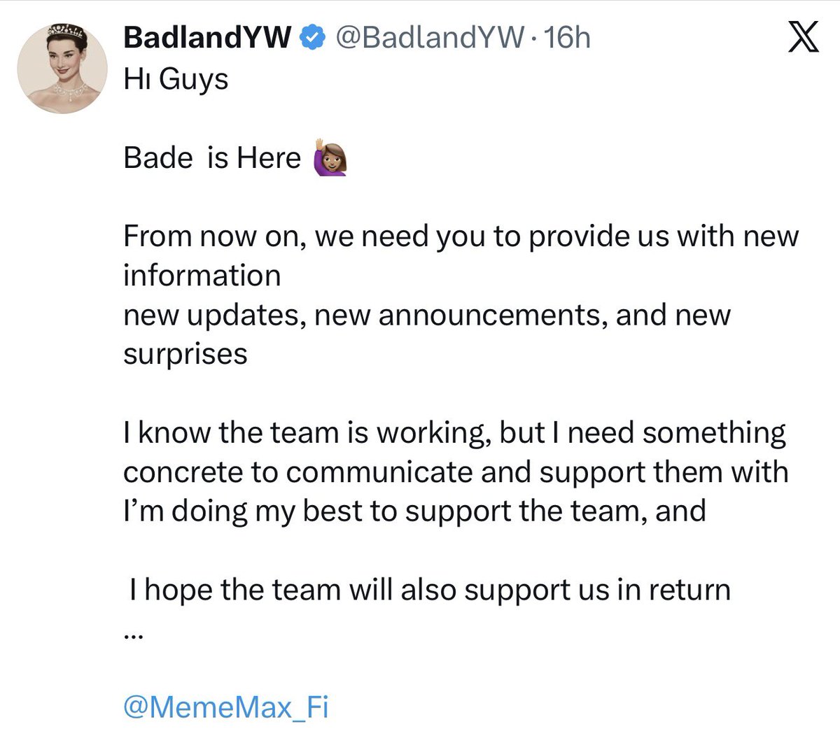 BadlandYW's tweet image. Hi Guys🙌

Bade is here (mama in the house ya)

Remember the post I shared yesterday? 
You said that kind of move should push us into action

And I’m sure the team is watching us 
they showed up a little late, but with perfect timing, and launched an event just for us. And the…