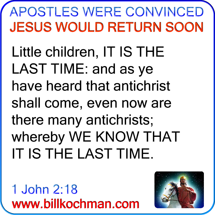 Bill_Kochman's tweet image. Apostles Were Convinced Jesus Would Return Soon Graphic 01 

#apostles #JesusWillReturn #ReturnSoon

NOTE #1: In Acts 2:16-18, the Apostle Peter -- who had just been filled with the Holy Spirit -- is clearly saying two things: Joel's prophecy was being fulfilled at that time d...