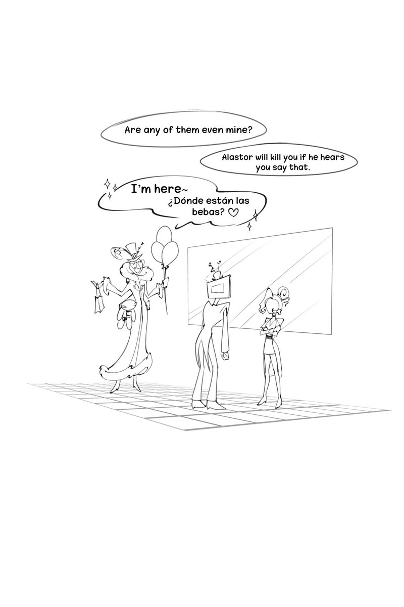 Mikaela_Nikikat's tweet image. Three babies. (AAA)
If you&apos;re wondering about Alastor, he&apos;s still under anesthesia. 

#RadioStatic #voxal #vox #alastor #valentino #velvette