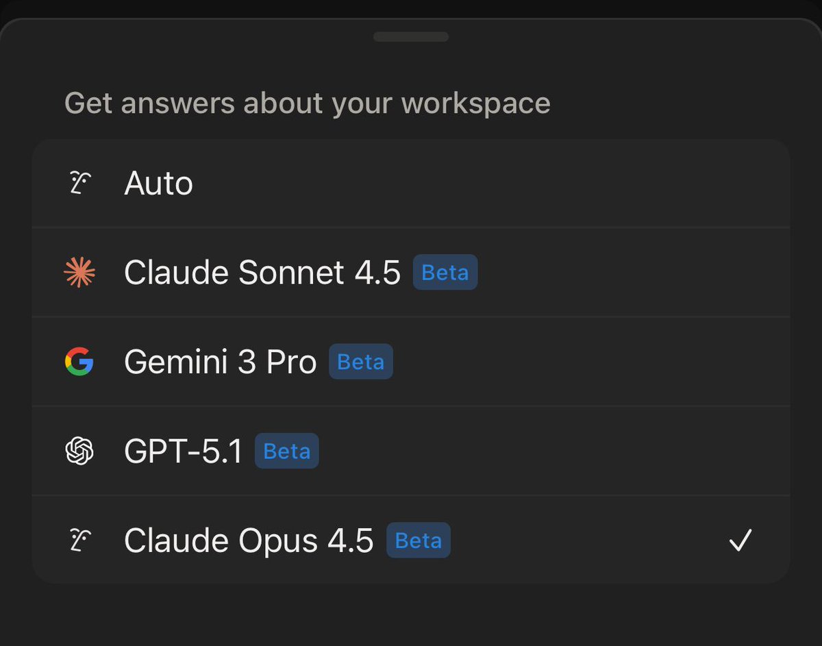 Notion AI just became the ultimate LLM command center.

Claude, Gemini, GPT and my work all in one place.

No more switching tabs. 

Just focused work.
