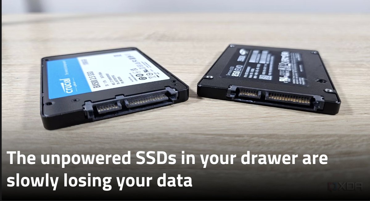 Duderichy's tweet image. friendly reminder!!! SSDs are not safe storage!