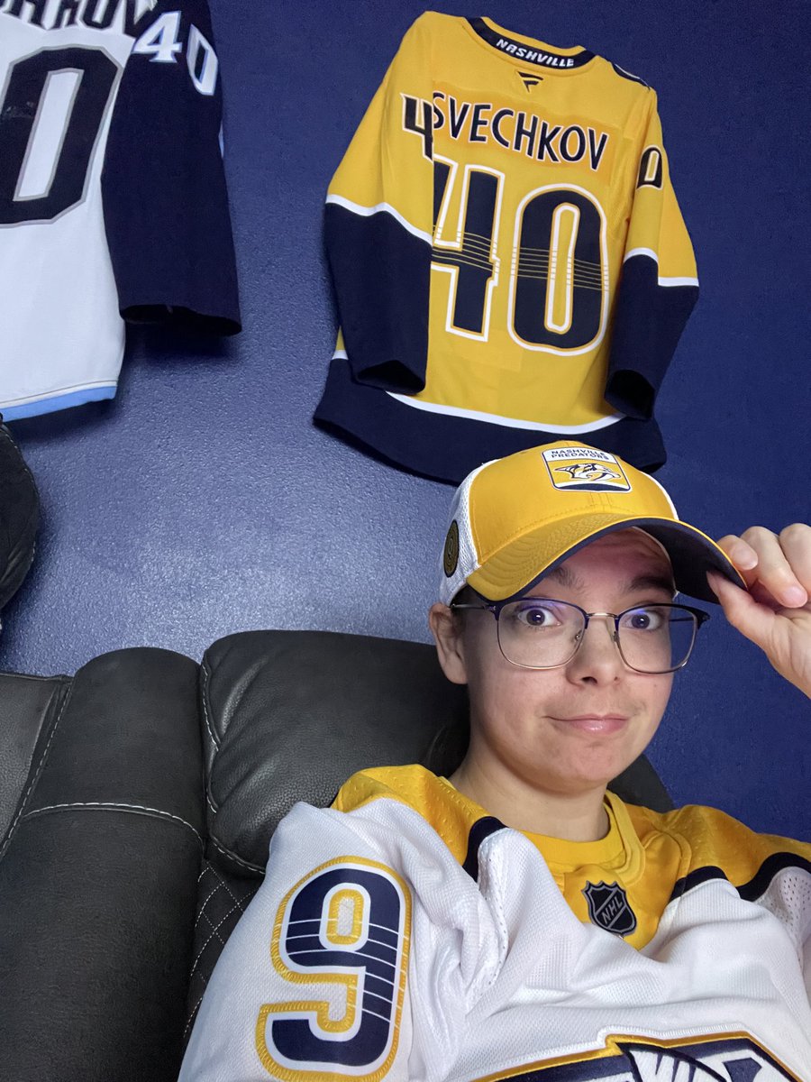 The_Pred_Head's tweet photo. #hatstats4 hat today is the 2023 NHL Draft hat! And both of my guys score? I’ll take it! #smashville https://t.co/LoFWzwM3AE