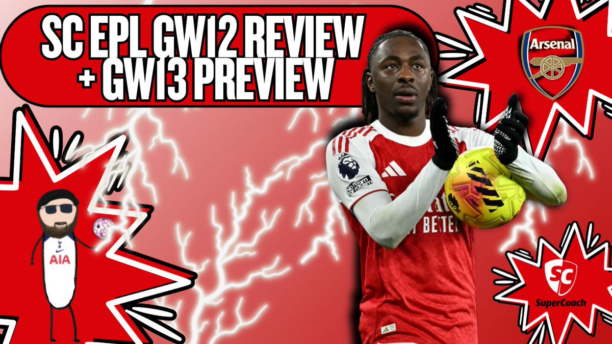 🔔 NEW 🎥 🔔 

Join me as I run through my #SuperCoachEPL GW12 review &amp; GW13 preview 👀 

- Vice Captaincy &amp; Captaincy 🧢 
- Formations ♻️ 
- Fixtures ✍️

As always if you enjoy the content make sure to subscribe! 🤝 
#SuperCoach #EPL 
🔗 👇 
youtu.be/Wxd6UFapCZU