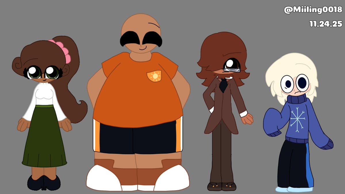 Miiling0018's tweet image. The Seasonals except they’re just regular humans. 

Something I wanted to try for fun.

#ocs #ocsart #godOCs #humanversion #teresa #horus #aster #blake #seasonals