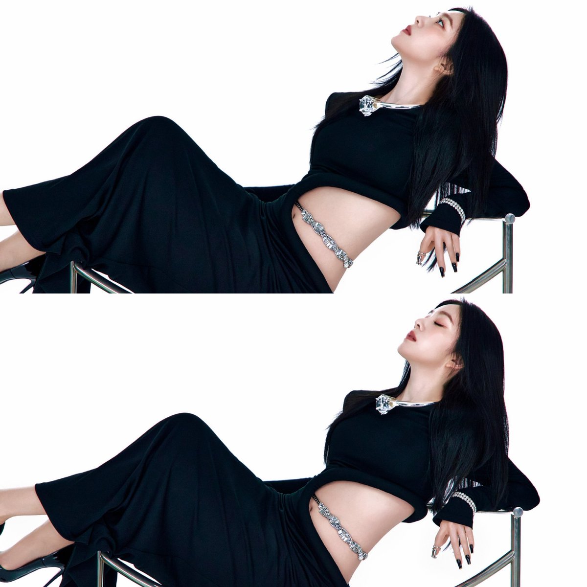 IRENE ネイビー/ブラック ジャンパー 240627 Gym Jong Kook @generalidea_official @openyy_official