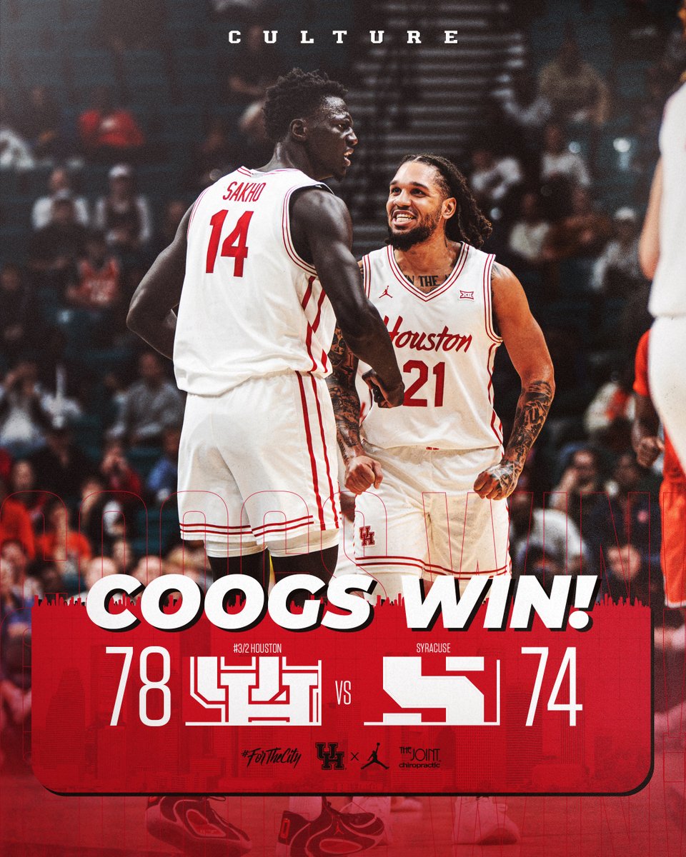 UHCougarMBK's tweet image. COOGS WIN
presented by @thejointchiro 

#ForTheCity x #GoCoogs
