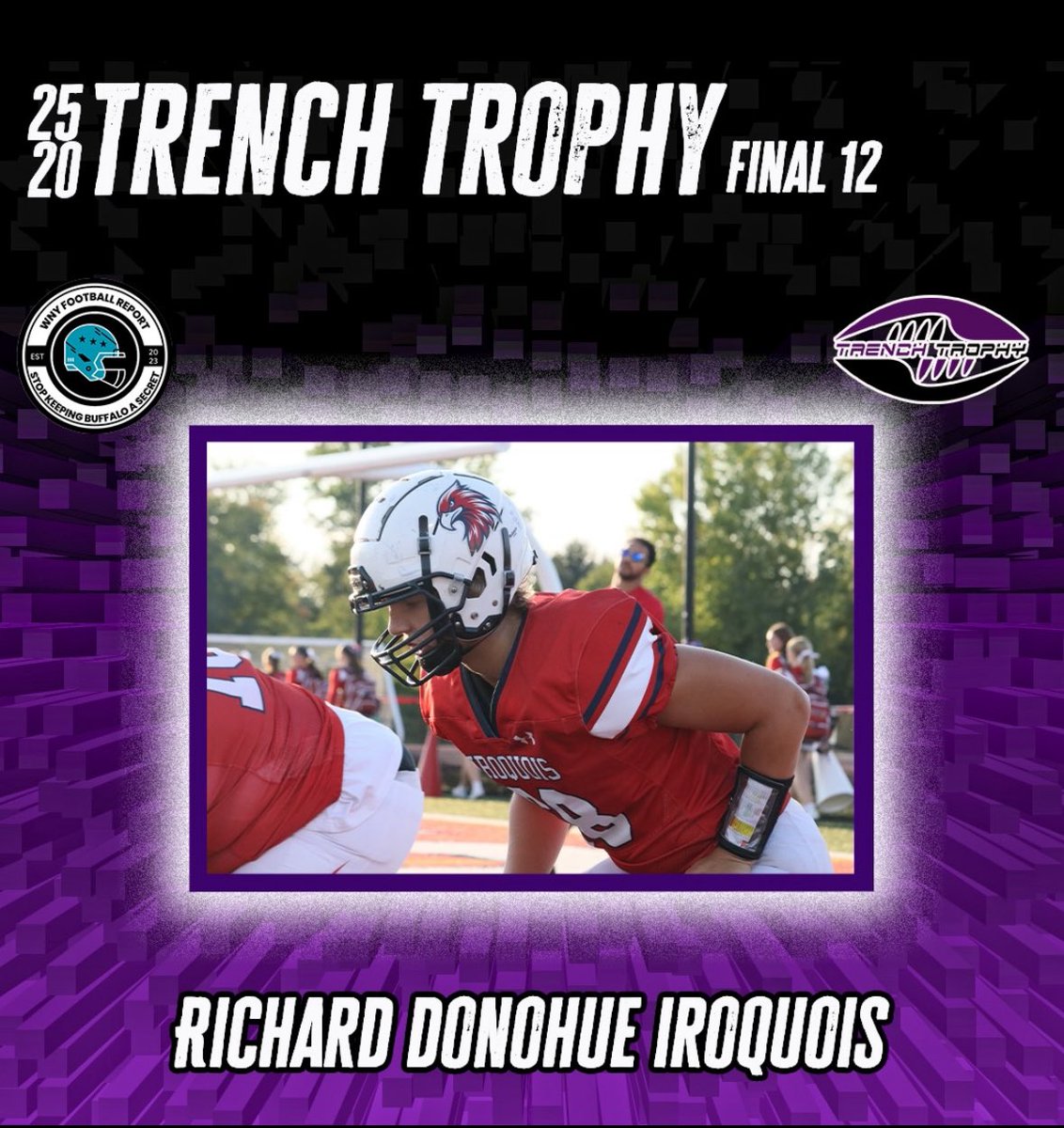 Thank you <a href="/TrenchTrophy/">Trench Trophy 🏈</a> for nominating me to be a finalist for the Trench trophy award! I’m beyond blessed for this achievement and couldn’t have done it without my teammates and coaching staff over the last 4 years! #AGTG <a href="/IHS_RedhawksFB/">Iroquois Red Hawks Football</a>