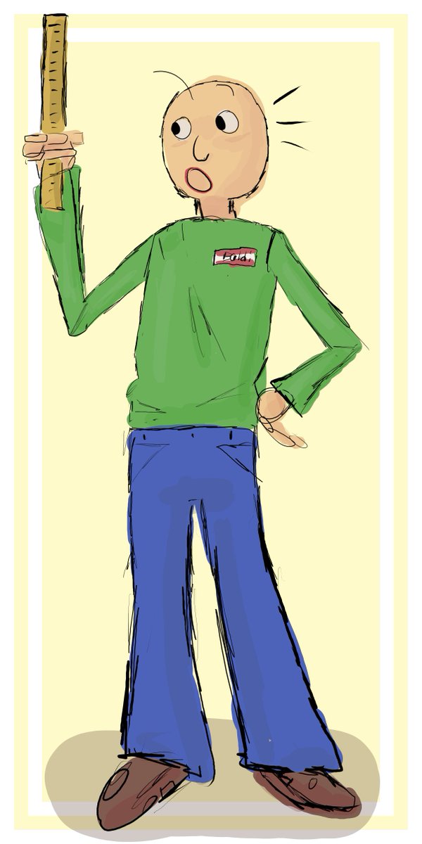 DaniiTheArtisty's tweet image. drew this in 10 mins (first time drawing baldi)
#BaldisBasics #baldi