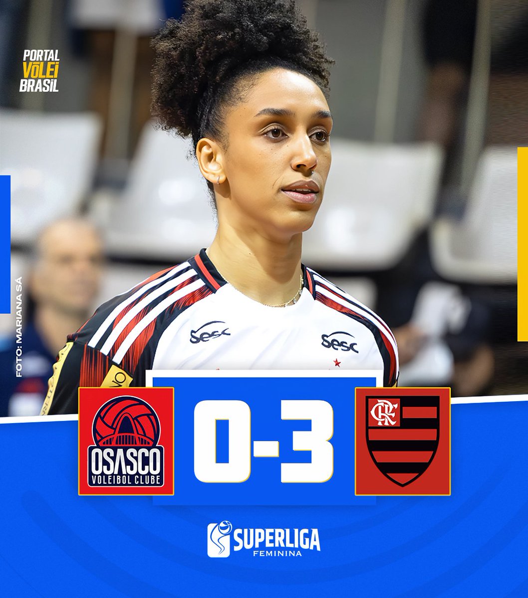 portal_volei's tweet image. ✅ FIM DE JOGO!

🏐 🟠 OSASCO SÃO CRISTÓVÃO 0x3 SESC FLAMENGO 🔴
➡️ (23x25, 16x25, 17x25)
🏆 Superliga Feminina | Rodada 07 (Turno)