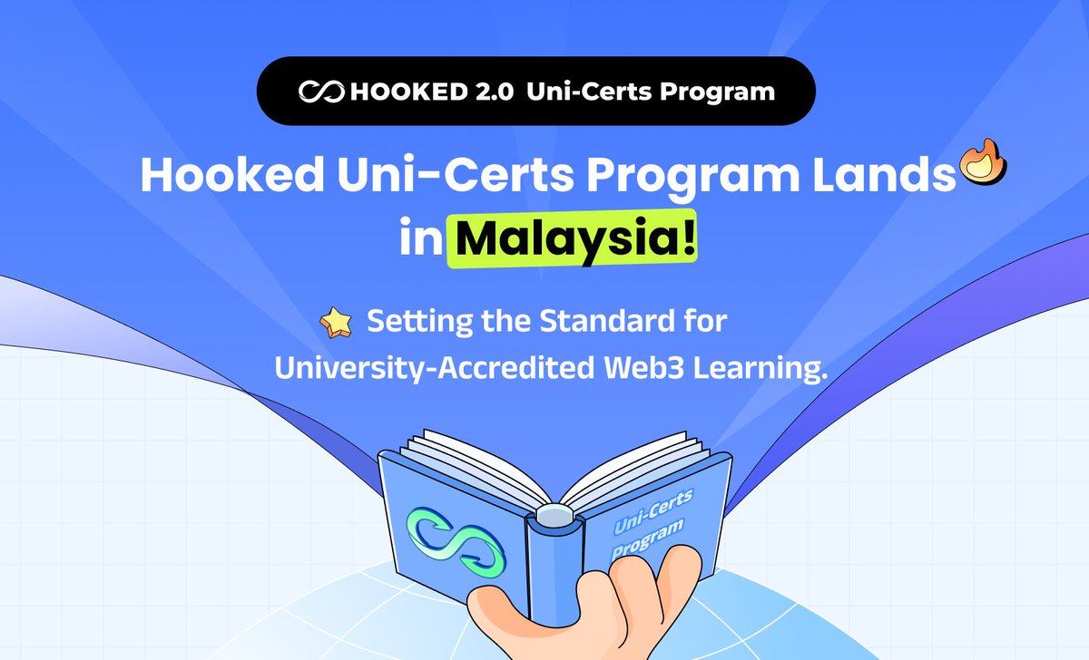 HookedProtocol's tweet image. #NewEraofHOOKED #HookedUniCerts

🚀 The Hooked Uni-Certs Program is expanding to Malaysia, marking another milestone in our mission to bring university-accredited Web3 education across Asia.

🌏 With collaborations forming within Malaysia’s vibrant blockchain academic community,…