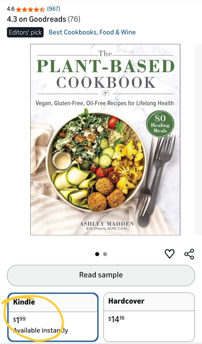 The Plant-Based Cookbook
By Ashley Madden

Kindle - $1.99