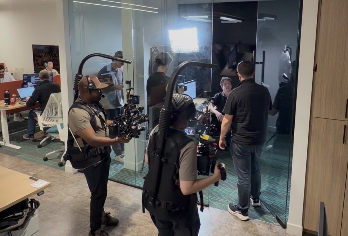 We’re filming the launch video for Marin.
Full crew. Full chaos. Full “my wife is going to leave me if I don’t AI my Google Ads.”

Tomorrow this thing goes live on <a href="/Austen/">Austen Allred</a>'s account.

Buckle up.
(behind the scenes ⬇️)