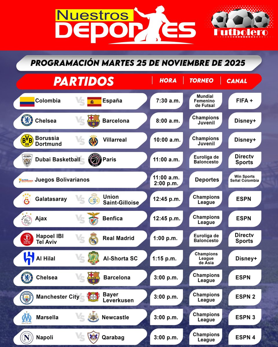 nuestrosdporte2's tweet image. #Programación deportiva del martes 

facebook.com/share/p/1BSuij…