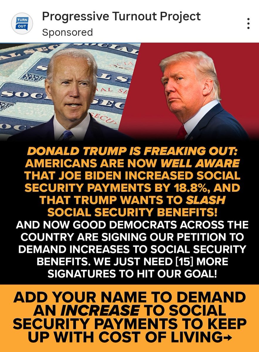 Prez Biden increased soc sec payments by 18.8%!

<a href="/realDonaldTrump/">Donald J. Trump</a> wants to SLASH YOUR SOC SEC PAYMENTS! #FAFO
#MAGA IS PUNITIVE
HOW DO YOU LIKE HIM NOW?