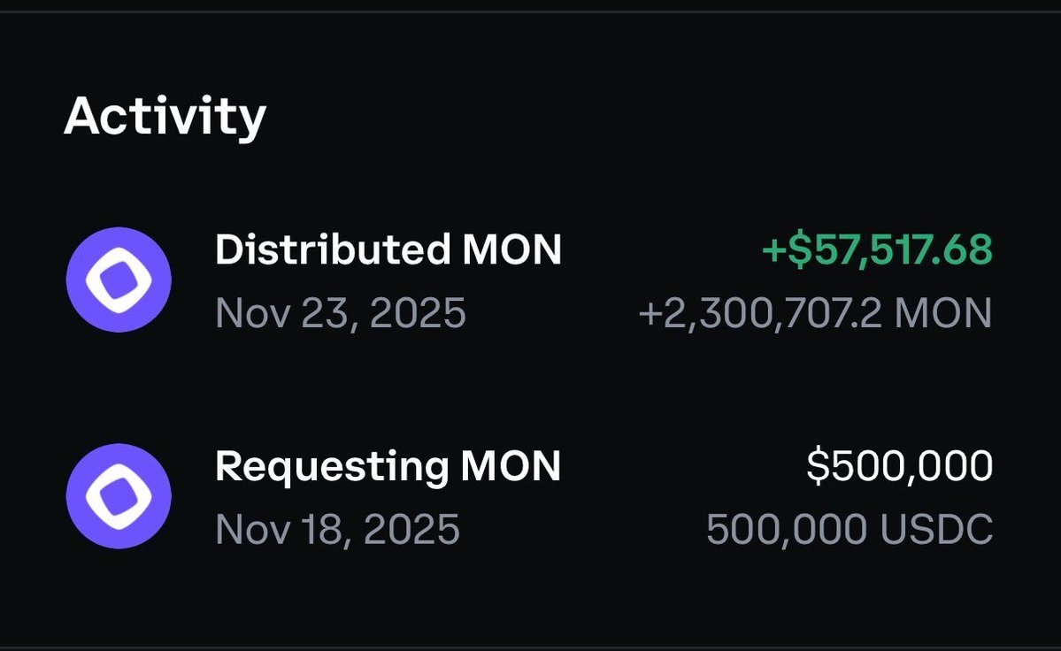 still not bullish on Monad?  

1 $MON = $1

The first 2,000 users to interact will receive a special amount of MON when the #Mainnet launches! 👇