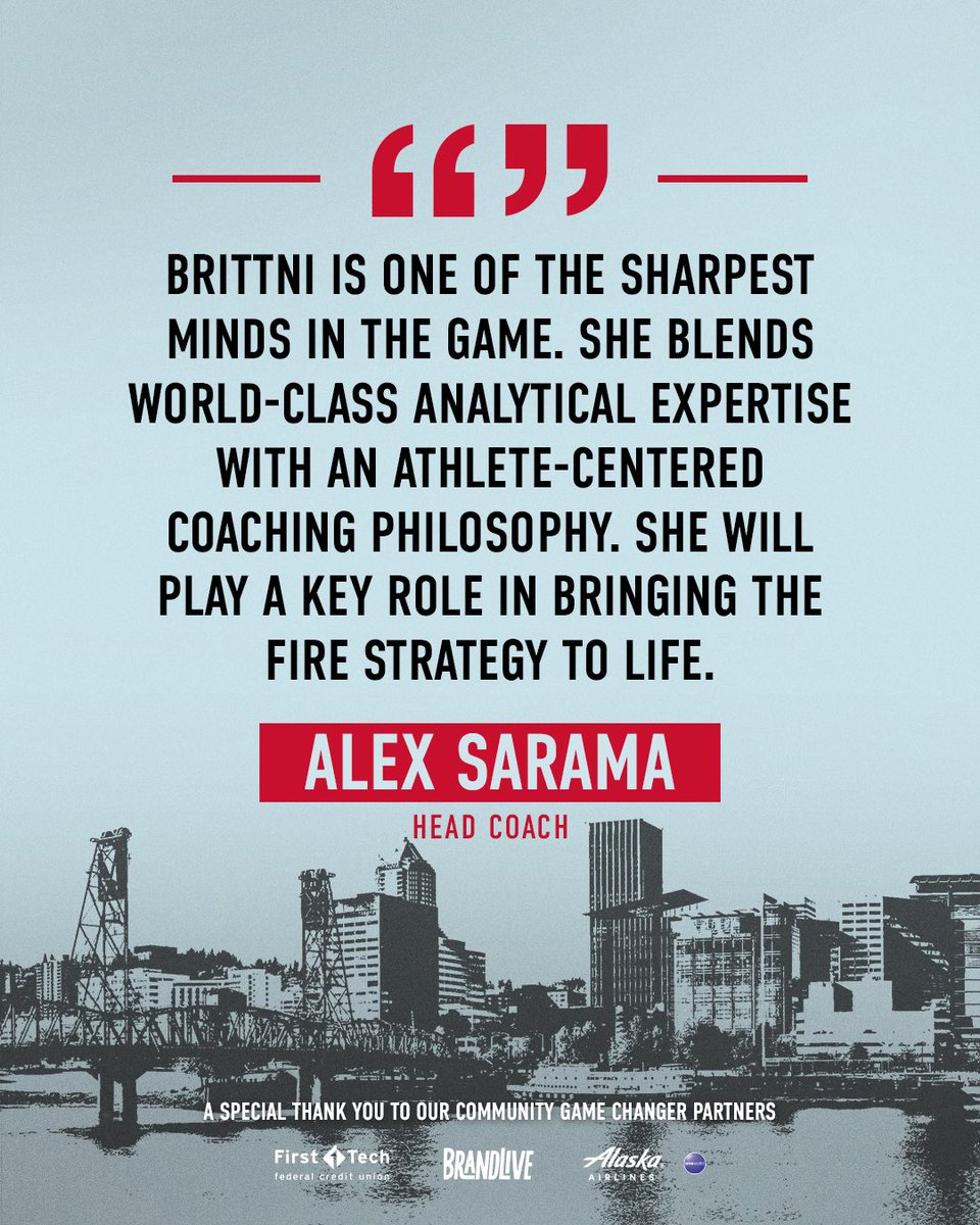 High praises 👏🔥

Head Coach Alex Sarama and GM Vanja Černivec speak highly about our new Asst. Coach &amp; Asst. GM, Brittni Donaldson and share the type of impact she will bring to the Fire.