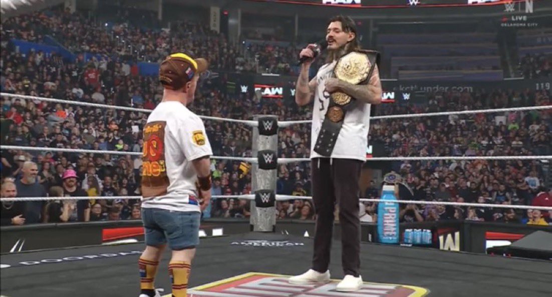 theanglejoey's tweet image. IT’S JOHN WEENA!😭😂 #WWERAW