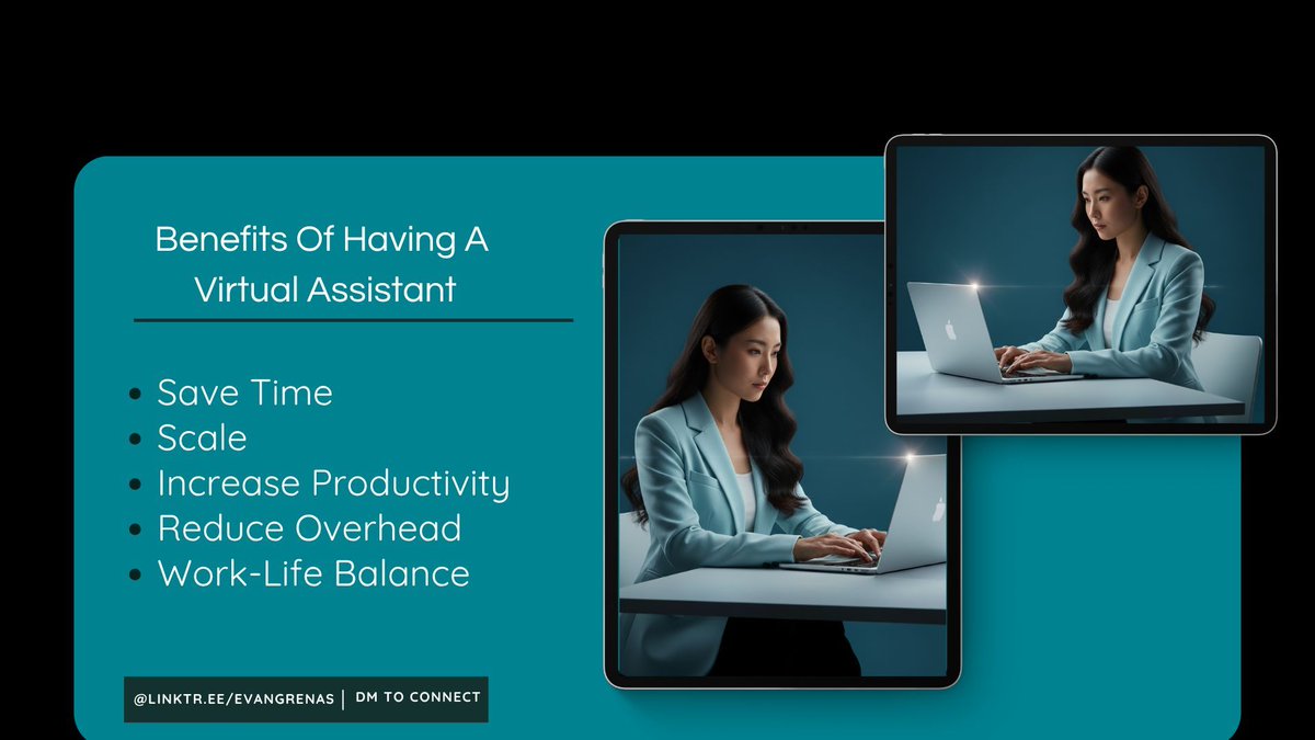 EvanGrns's tweet image. Hiring a VA isn’t just about getting help — it’s about unlocking freedom. Let me handle the busywork so you can build, grow, and recharge.
#VAEvan #ClientSupport #VirtualAssistantLife #DelegateToGrow #WorkSmart
