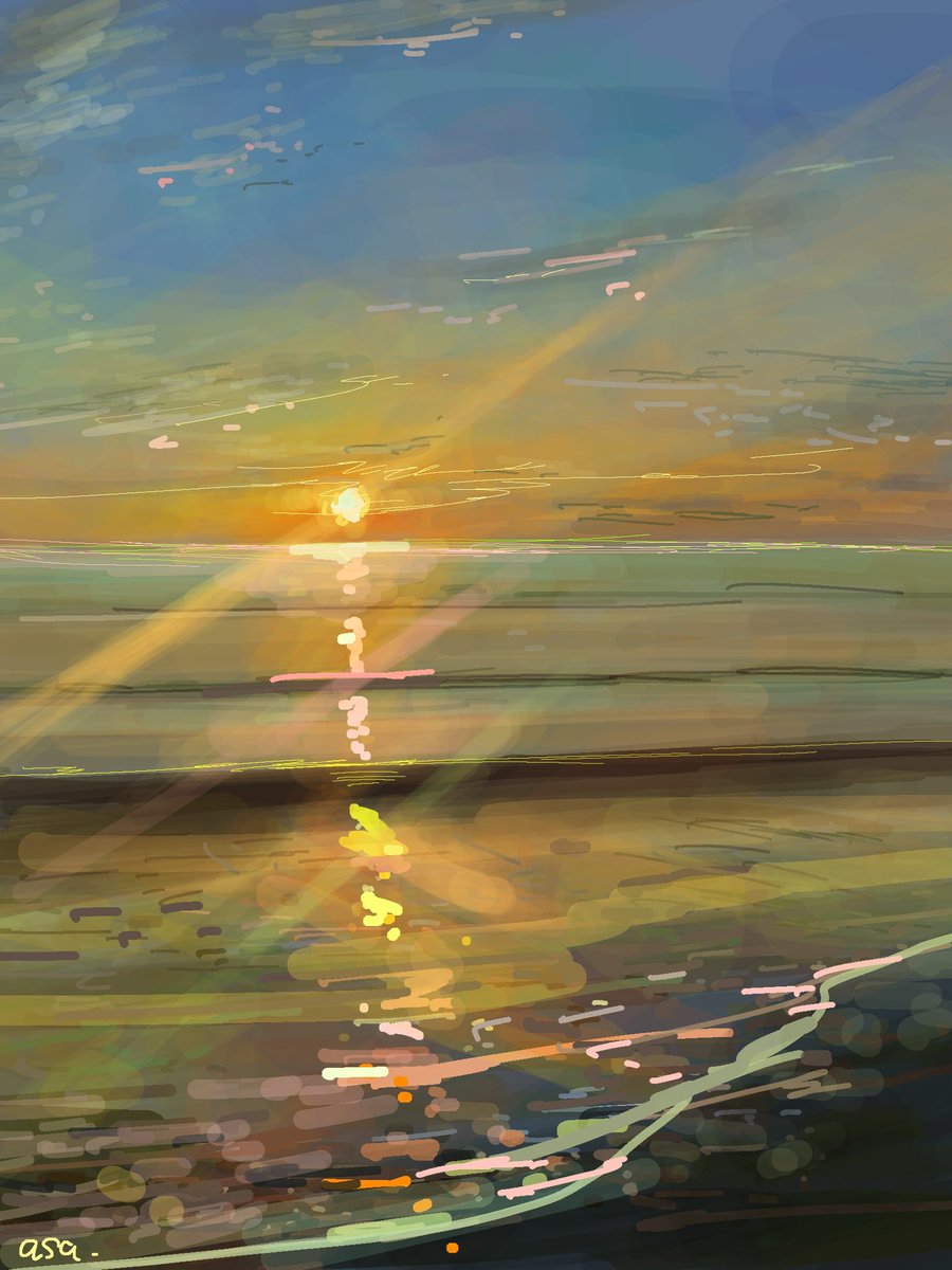 夕陽のスケッチ。
#イラスト