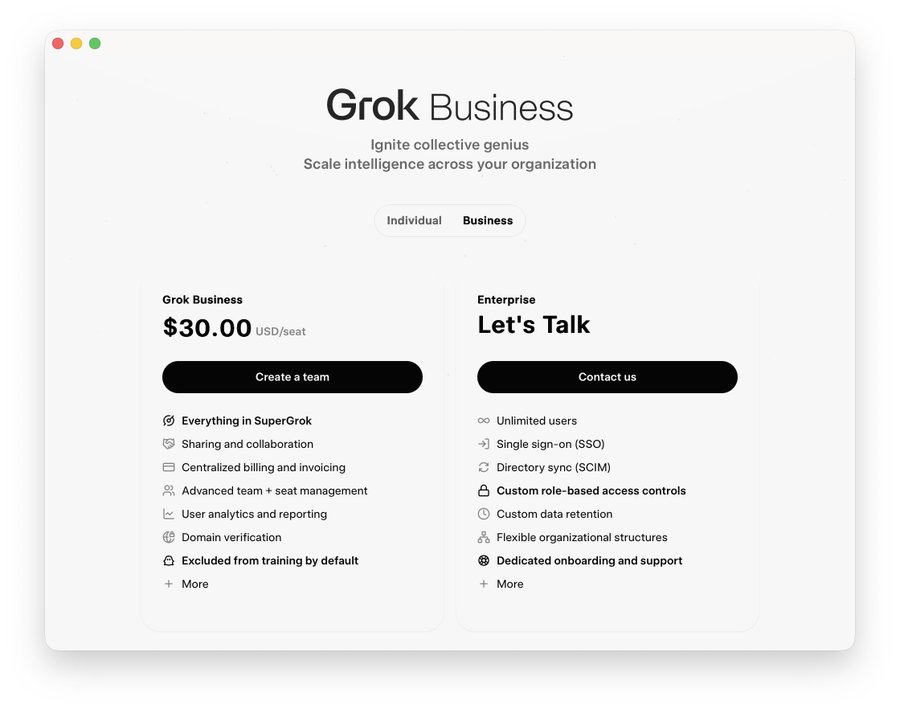 ⭐️Everything SuperGrok

A new standard for what businesses should expect from an AI partner