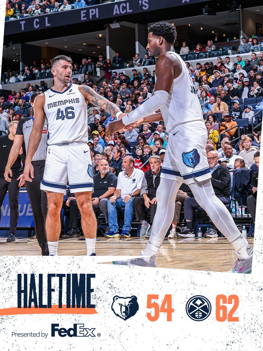 At the break.
📺 @FDSN_Grizzlies