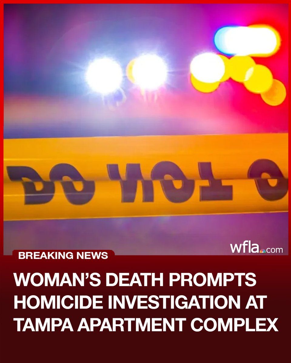 WFLA's tweet image. #DEVELOPING: There was a large police presence at a Tampa apartment complex Monday evening as detectives investigated a homicide. wfla.com/news/hillsboro…