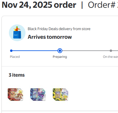 NamesMcJames's tweet photo. @PokemonDealsTCG Checking out and being delivered from store tomorrow!?
Thanks for the notifications! https://t.co/cbeQb3xYT7