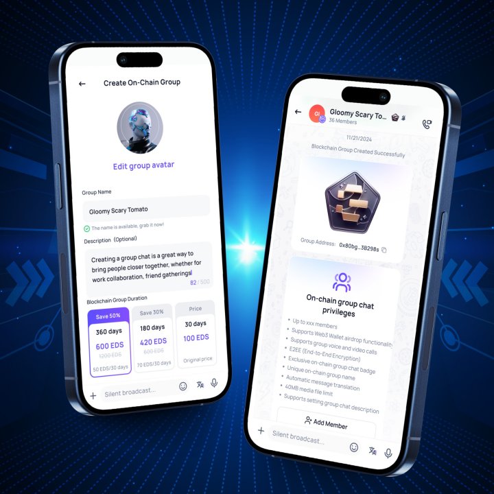 LuffaMessage's tweet image. Expand your group into the future!
Upgrade to on-chain group chat for ultimate security

Gated group access for paid membership only
 Transform your community with Luffa! 

 #Luffa  #CreatorTools