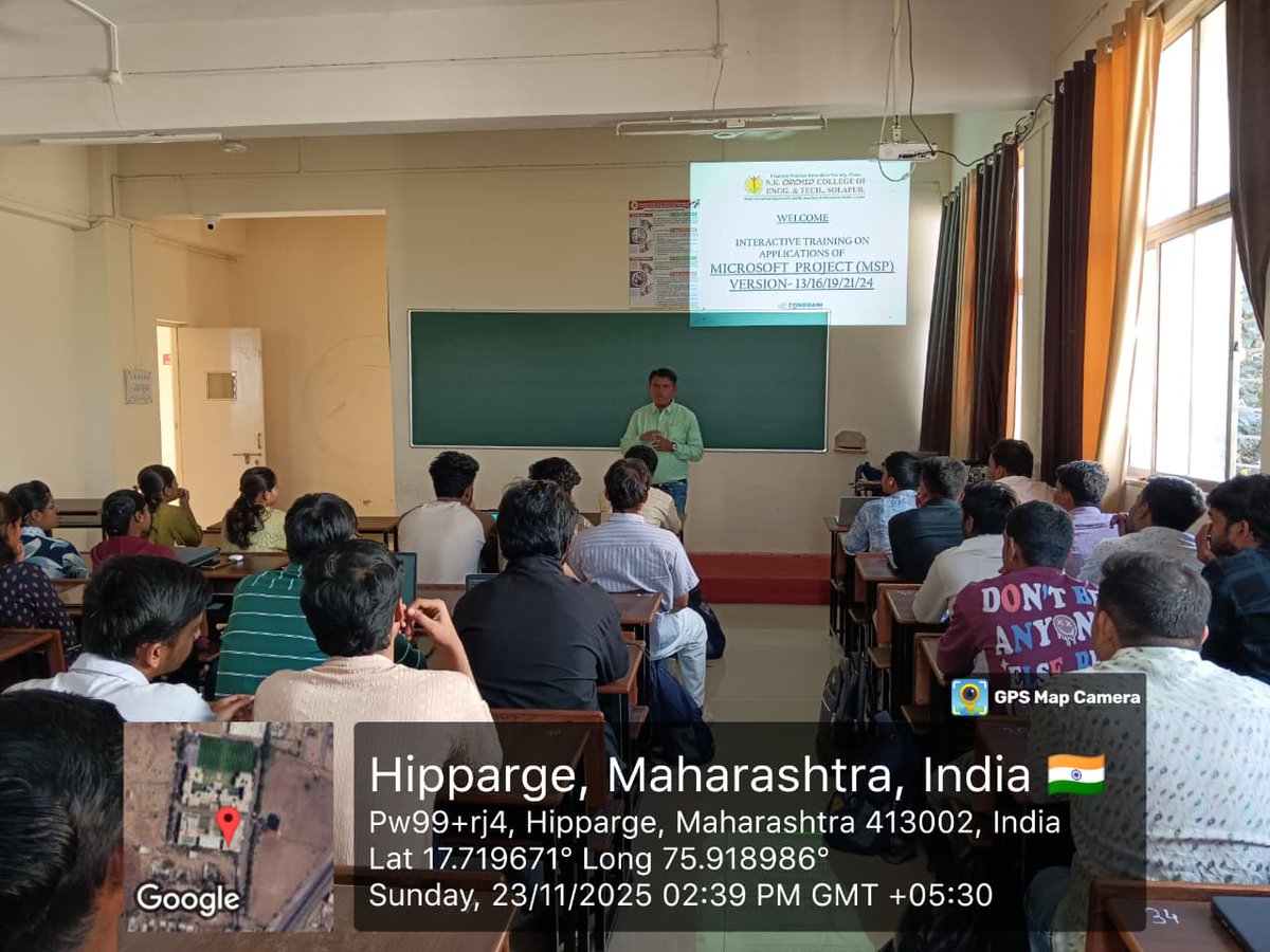 nk_orchid's tweet image. Civil Engg Dept has started an MS Project Software Course for TY Civil &amp;amp; BTech students.

Industry Expert: Er. Chetan Loni, MD &amp;amp; Project Management Consultant, CONBRAIN, Pune.

62 students registered!
#CivilEngineering #MSProject #ProjectManagement