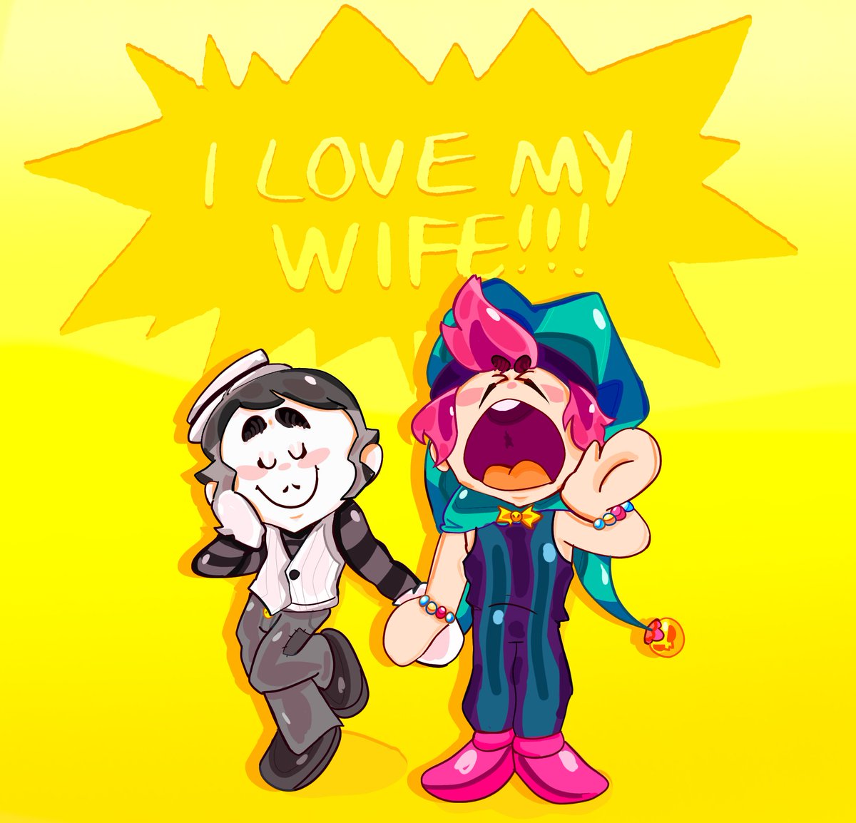 Cherrysayooh's tweet photo. #Graychester simplesmente a melhor sensação é ter meu próprio Rareship de conforto, meus bebês 
.
.
#BrawlStars #BrawlStarsArt #BrawlstarsGray #BrawlstarsChester
🍉 https://t.co/ebgIkr2HMe