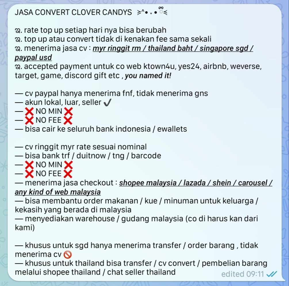 vourssy's tweet image. (002). menerima jasa cv paypal usd / ringgit myr / thb thailand / sgd singapore

✓ fast proses
✓ cv myr / thb / sgd ada tnc ‼️ 
✓ no fee no min
✓ testi bisa cek pinned ✨ 
✓ payment untuk co all web around the world 🌎 

tags #zonauang paypal tf cv co web convert transfer