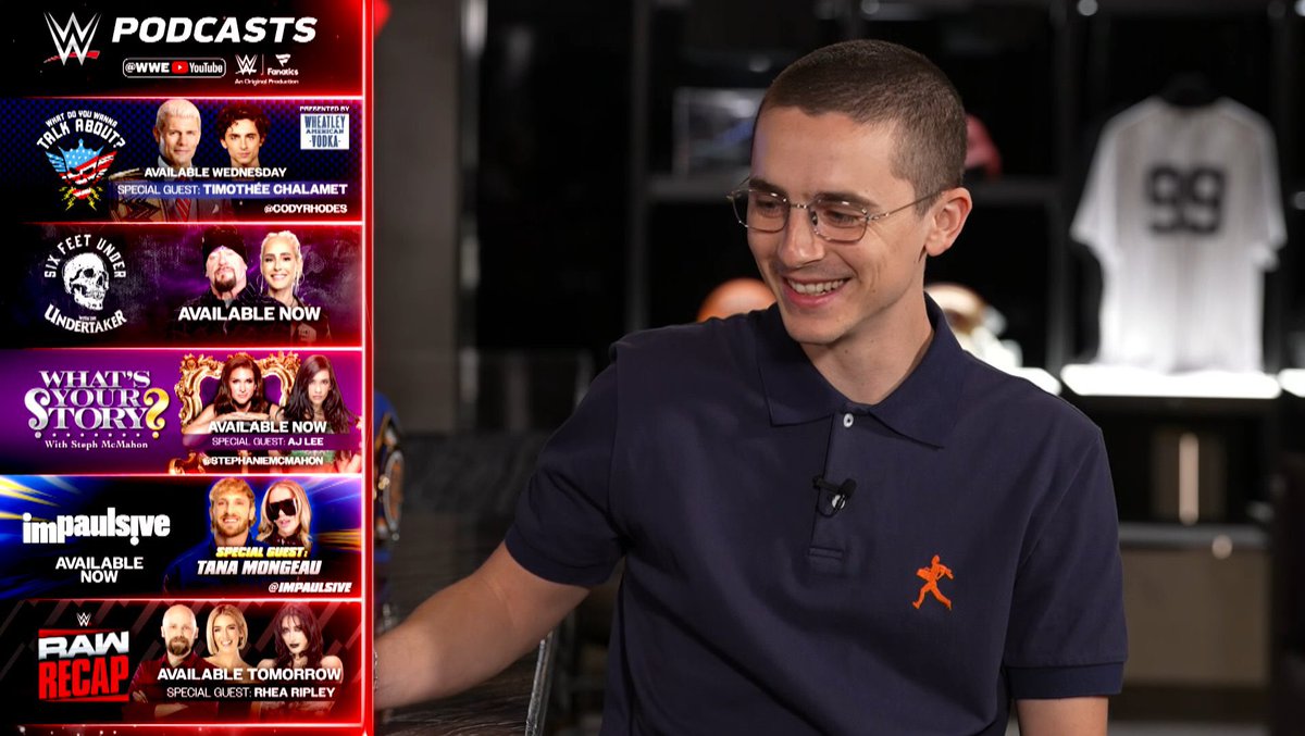 Timothée Chalamet is on Cody Rhodes' podcast this week.

#WWERAW