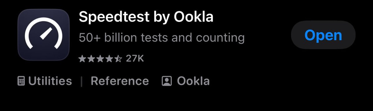 XxxL0NEW0LFxxX's tweet image. Anthony…download the app Speedtest as pictured. Open it and just click GO and it will test your download and upload speed and give you a report. Takes about 1 minute.
