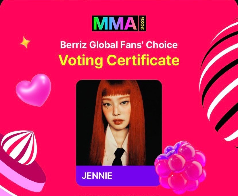 jenniekimbrasil's tweet image. 🗳️| LEMBRETE: Votem na #JENNIE no MMA Berriz Global Fans’ Choice! 

🔗: App Berriz
📆: 14 de Dezembro

#제니 @jennierubyjane @oddatelier @Jennie_HQ