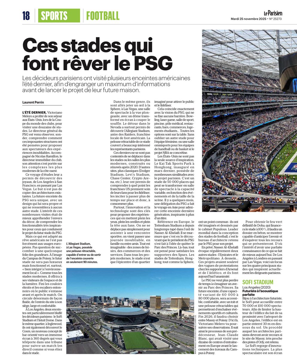 rdppsg's tweet image. 🔴🔵📰 Revue de presse #PSG du parisien, mardi 25 novembre